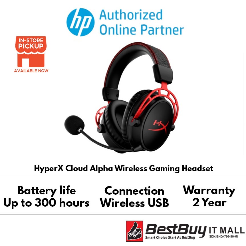 HyperX Cloud Alpha - Wireless Gaming Headset (Black-Red) - 4P5D4AA ...