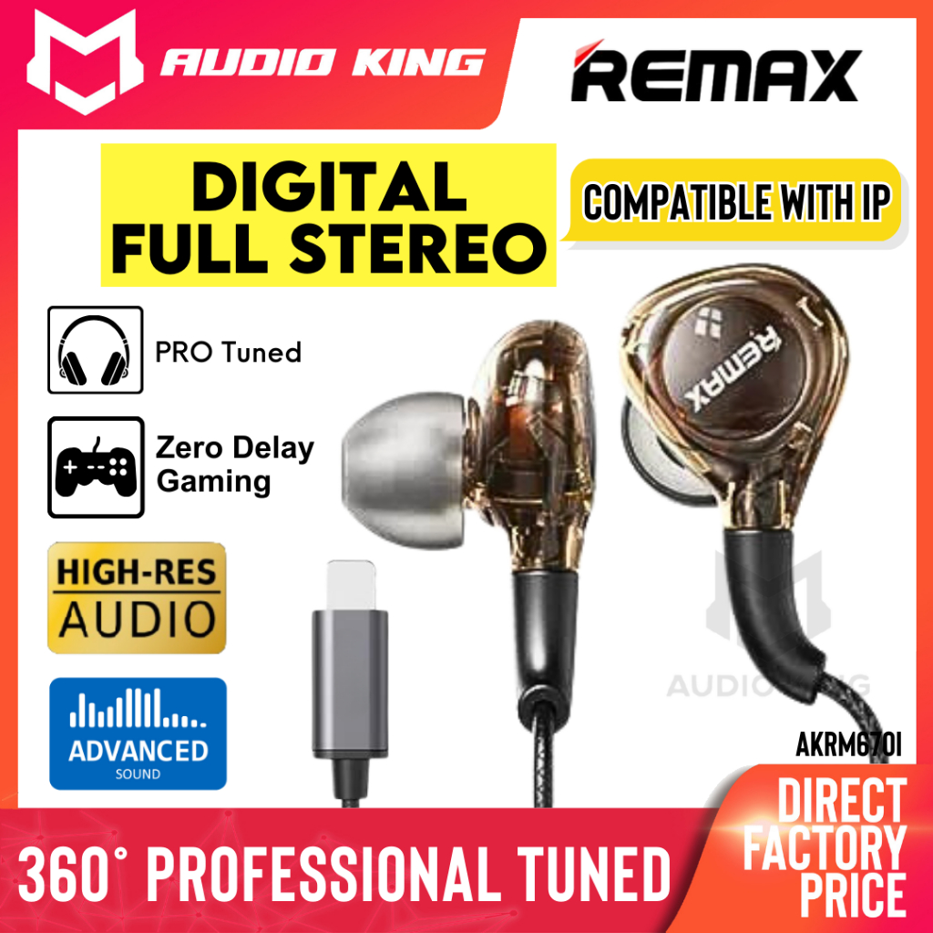 REMAX Stereo Hifi Bass In Ear Wired Earphone With Built In Mic ...