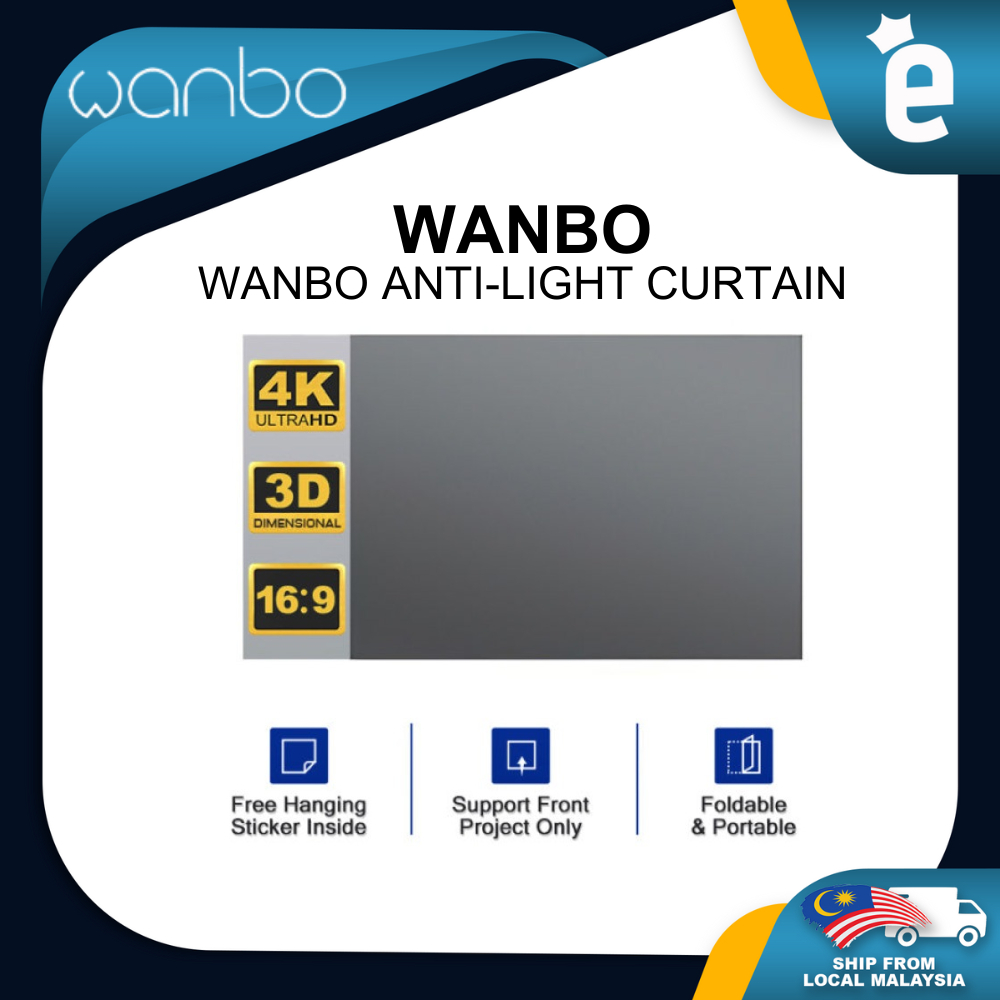 wanbo hd anti light curtain projector screen