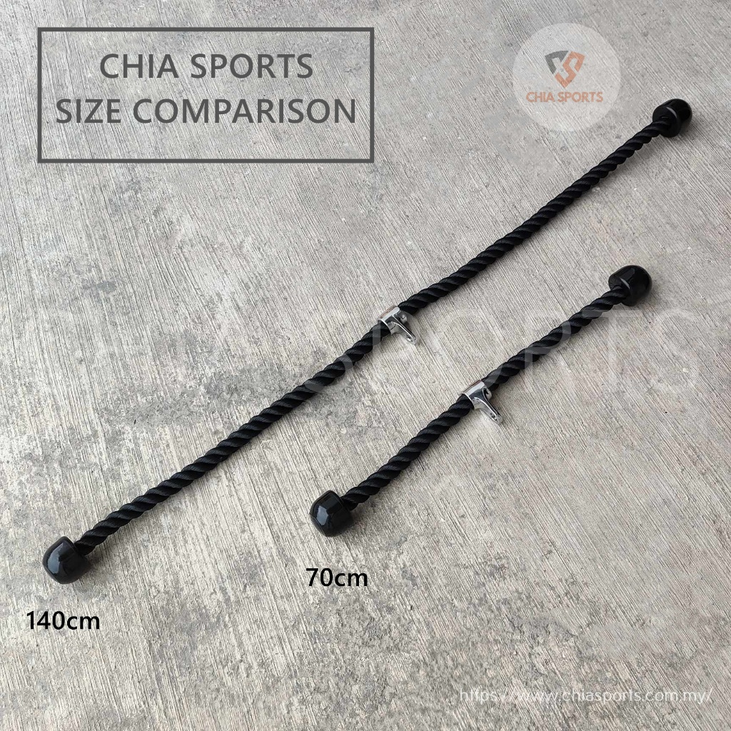 Extra Long Tricep Rope 140cm Double Ropes Head Pull down Biceps Arm ...