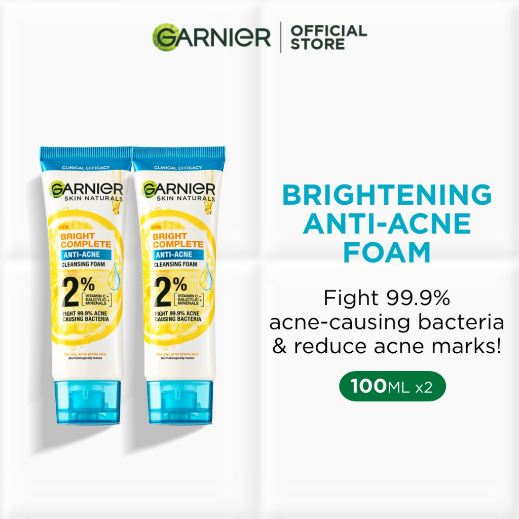 GARNIER Bright Complete Anti Acne 3In1 Foam Cleanser Salicylic Acid