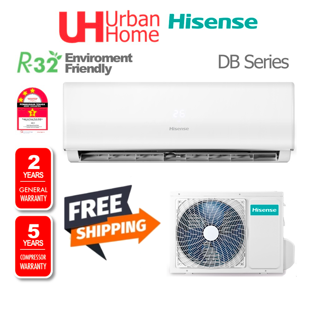 Free Shipping Hisense Aircond R32 Non Inverter Air Conditioner With Ionizer Filter 1hp 2hp 9671