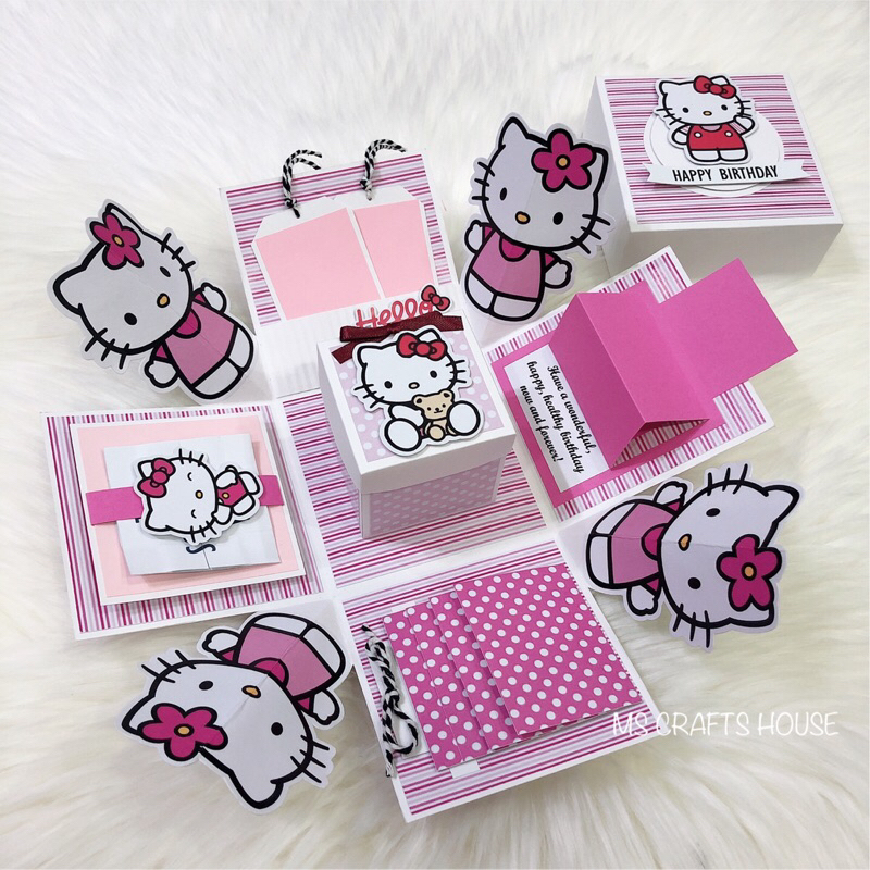 Hello Kitty Explosion Box 16 Photos Gift Box DIY Surprise Box 凯蒂猫礼物盒爆炸盒 ...