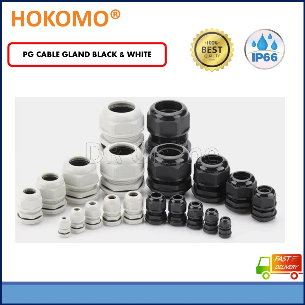 PG Nylon Cable Gland Waterproof socket IP66 PG7,PG9 ,PG11,,PG-16,PG-19 ...