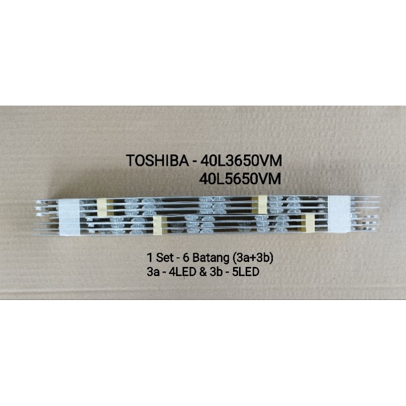 (Ready Stock) 40L3650VM / 40L5650VM TOSHIBA 40" LED TV Backlight (1Set ...