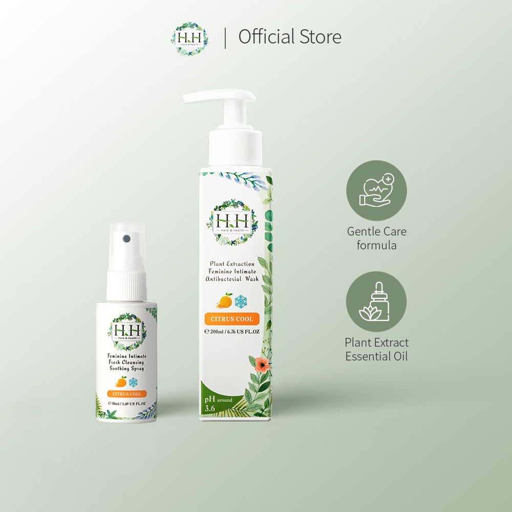 HH Intimate Antibacterial Wash 200ml + Soothing Spray 50ml Intimate