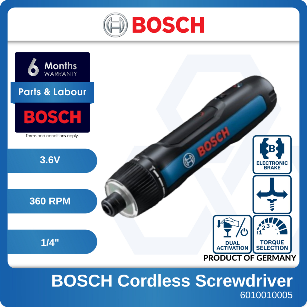 BOSCH GO 3 Upgraded Cordless Screwdriver With Case USB Type-C Cable 3 ...
