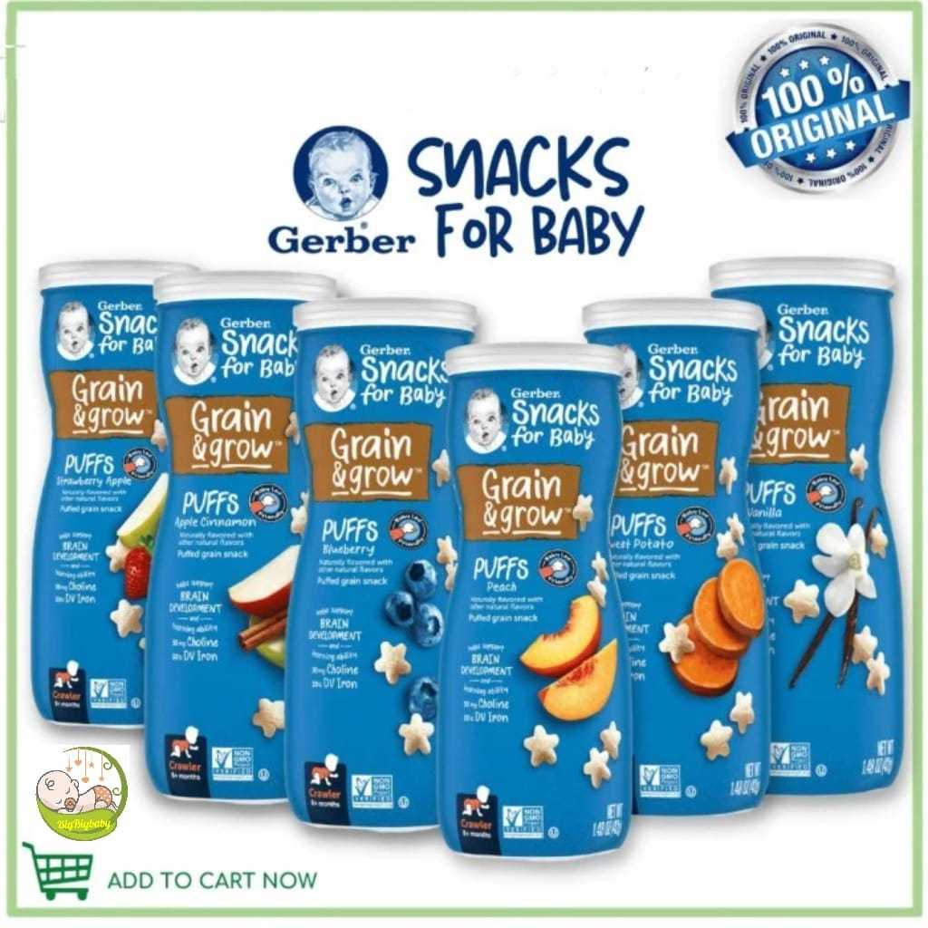 Gerber Baby Cereal Snack Puff-42g EXP:12/2024 | Shopee Malaysia