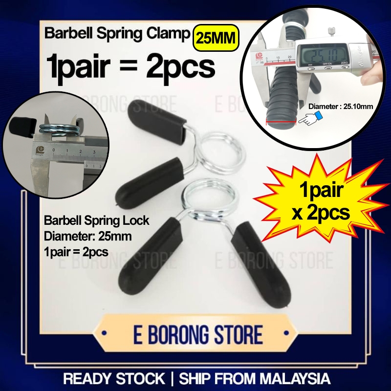 2x Hantelverschlussklemmen 28mm - Federkragenclips Für Langhantel & Kurzhantel