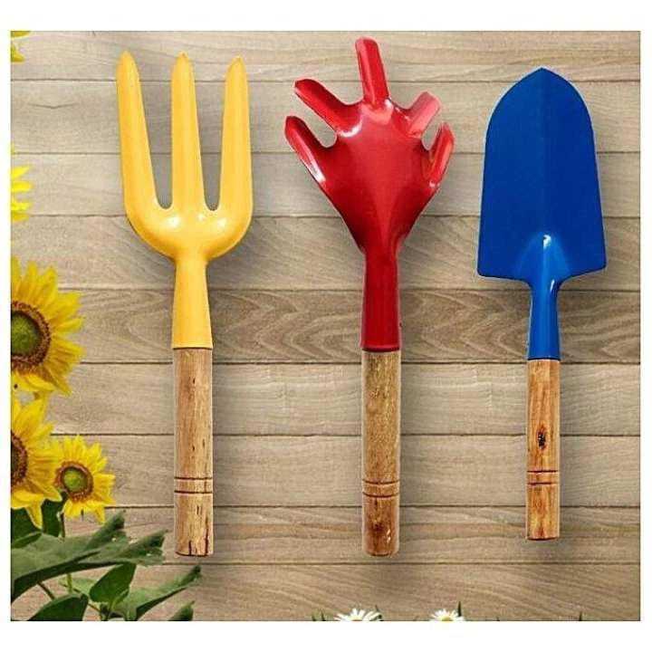 3pcs Mini Gardening Pot Planting Small Rake Spade Shovel Hand Tool ...