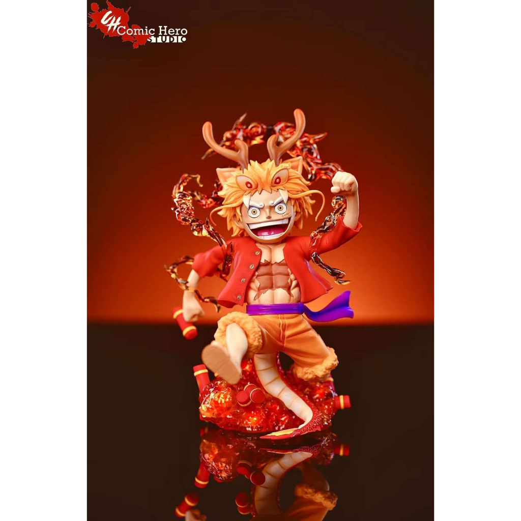 Comic Hero Studio One Piece Dragon Year Luffy Resin Statue Anime