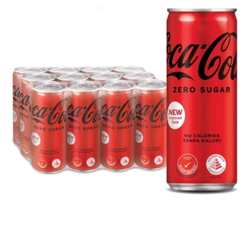 COCACOLA COKE Zero Sugar Can 320ml x 12 Expiry 5/2025 Coca Cola