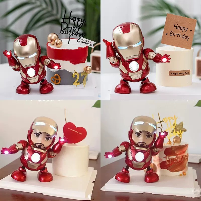 Ready Stock Dancing Dance Robot Toys Music Iron Man Dance Hero Robot TransformerToys LED light And Sound Shopee Malaysia