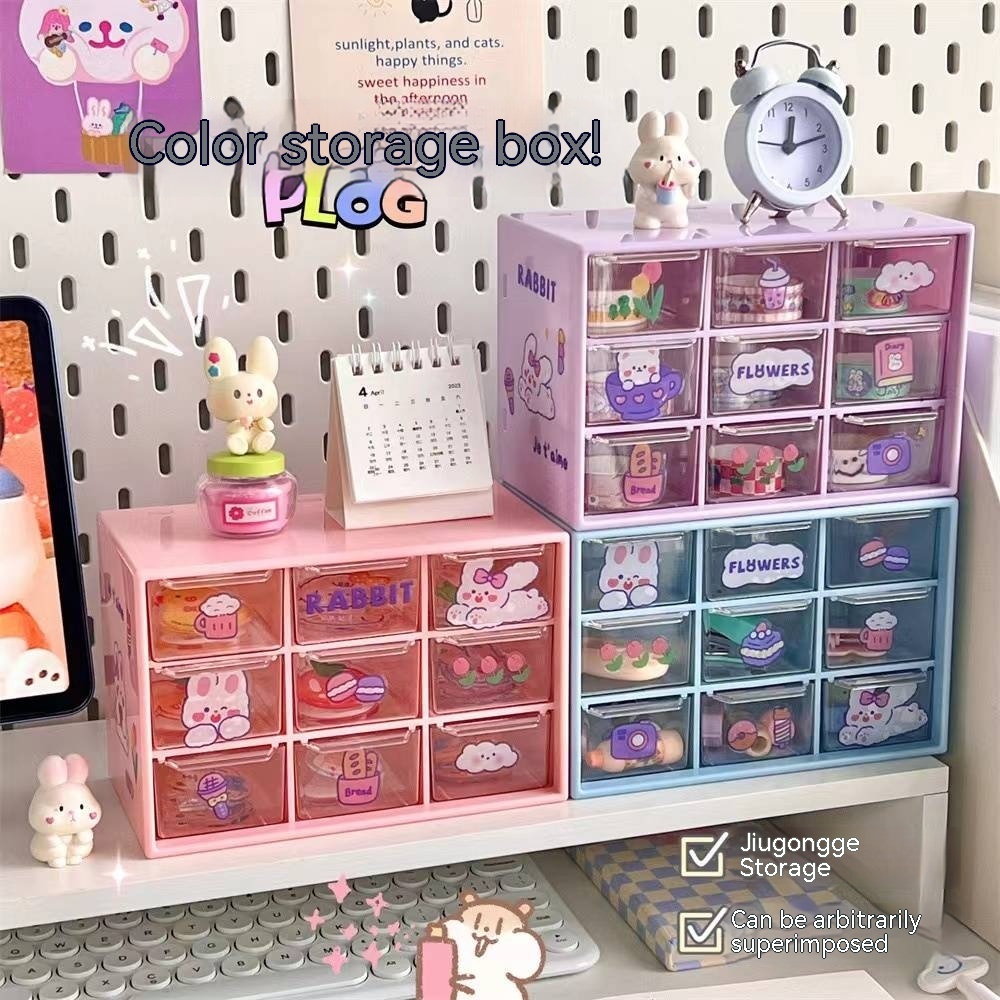 [Buy 3 mix Free 1] 9 Slot Drawers Storage Box Mini Drawer | Shopee Malaysia