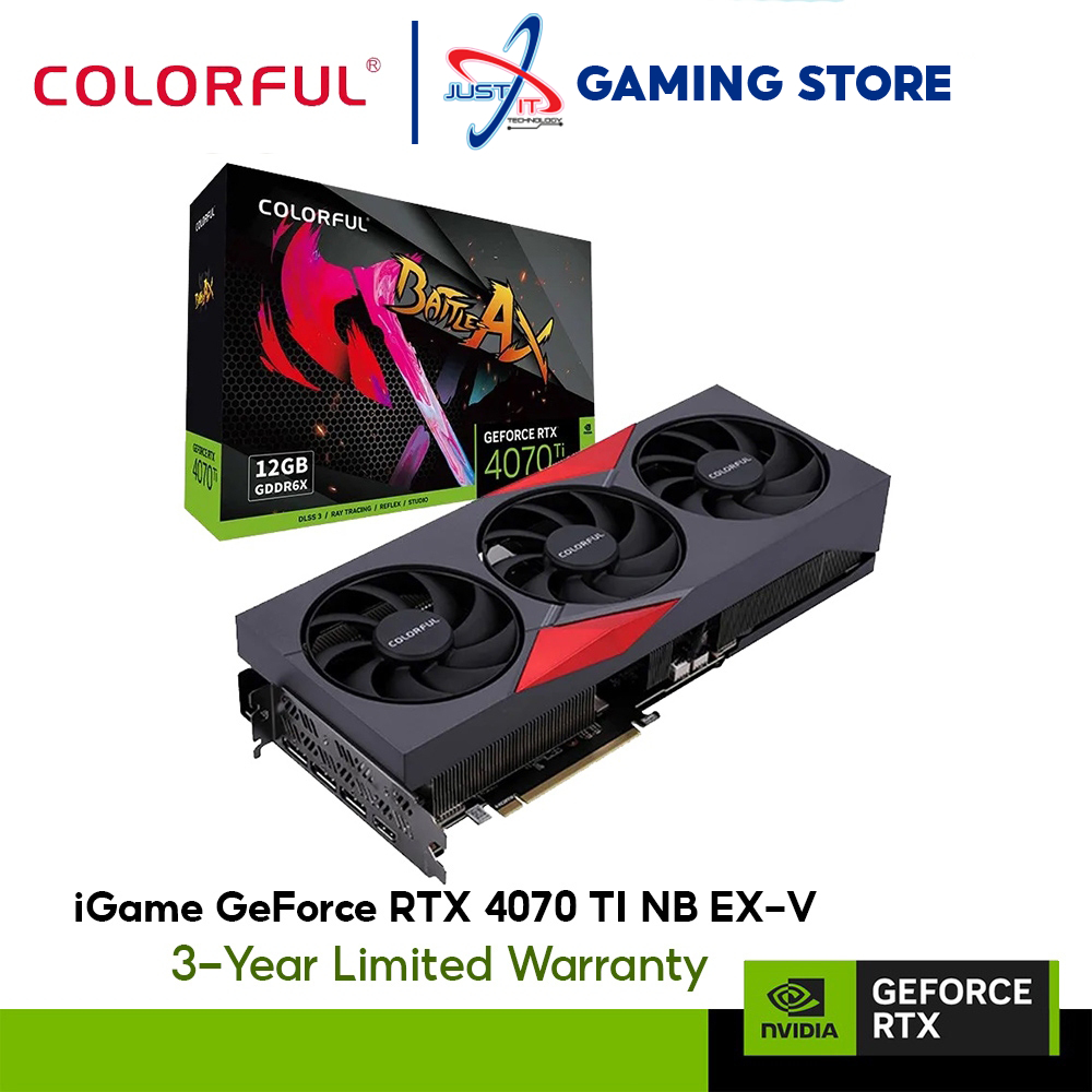 COLORFUL GAMING GEFORCE RTX4070 TI NB EX-V 12GB 192BIT GDDR6X GRAPHICS ...