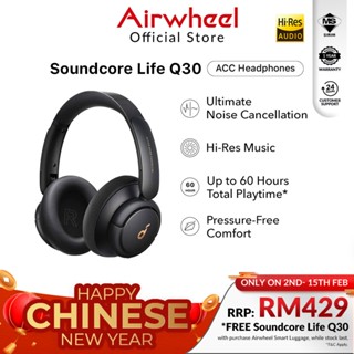 Soundcore by Anker Life Q30 Hybrid Active Noise Cancelling Bluetooth  Headphones with Multiple Modes, Hi-Res Sound, Custom EQ via App, 40H  Playtime