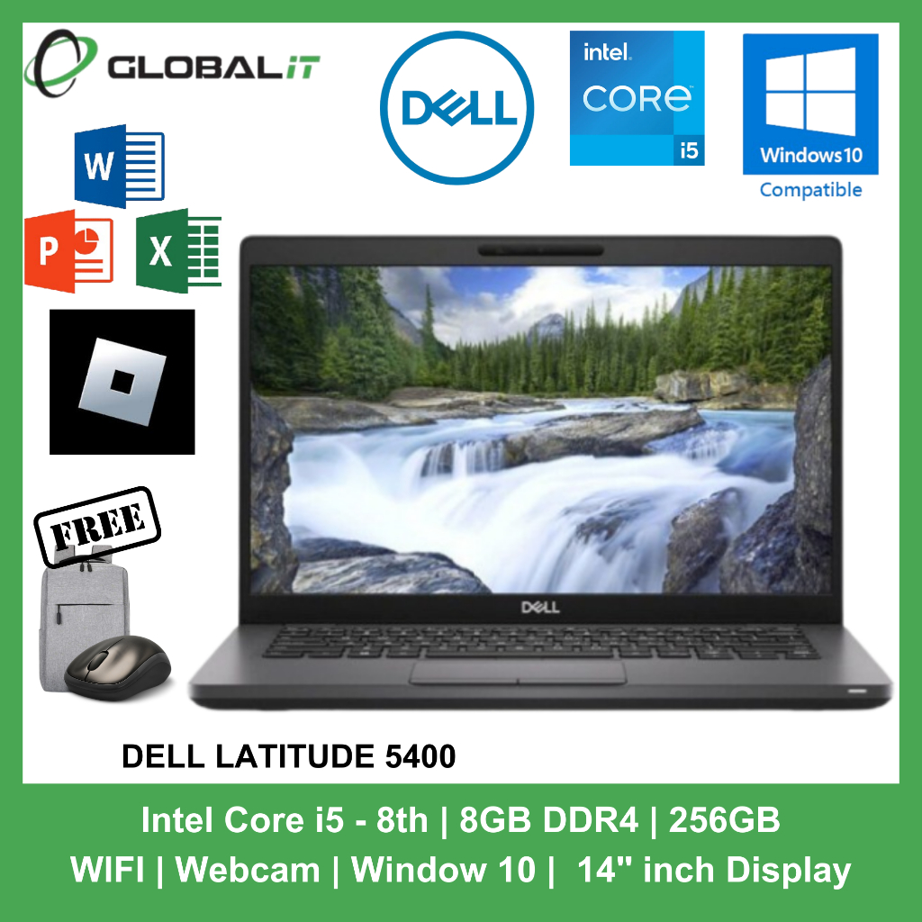Refurbished Dell Latitude 14" Laptop – Intel I5-10210U, 8GB RAM, 256GB SSD, Windows 11
