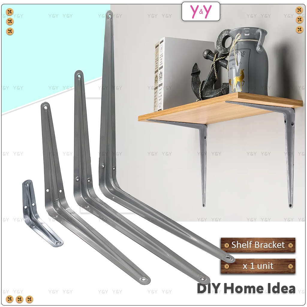 Y&Y Eco Light Duty Wall Shelf Bracket / Wall Mounted Shelf Rack / Metal ...