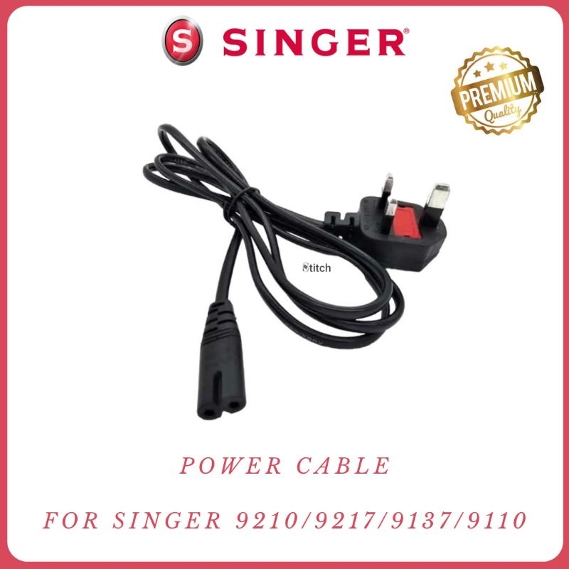 Singer 9210 9217 Power Cable with 3 Pin Plug cord sewing machine ...