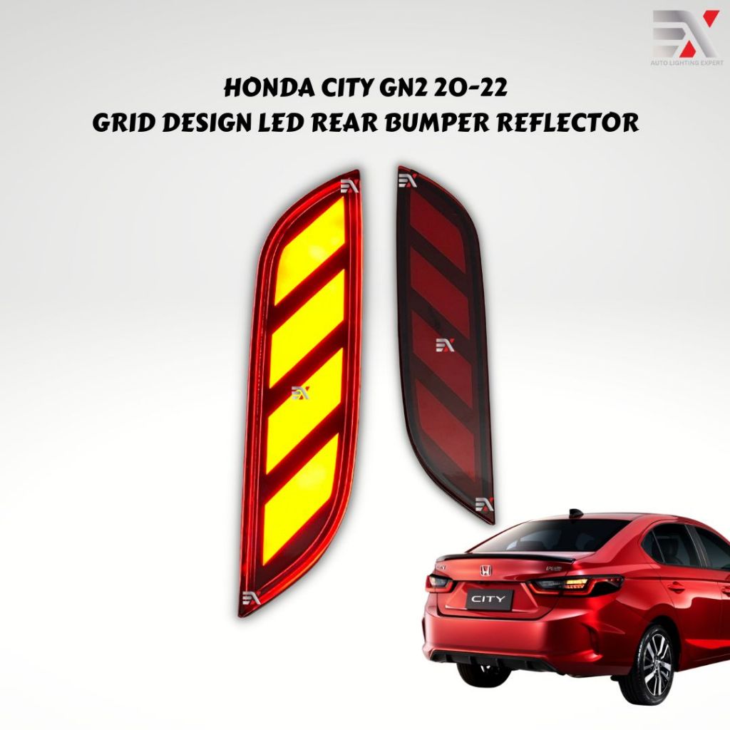 HONDA CITY GN2 20-22 REAR BUMPER REFLECTOR - GRID DESIGN | Shopee Malaysia