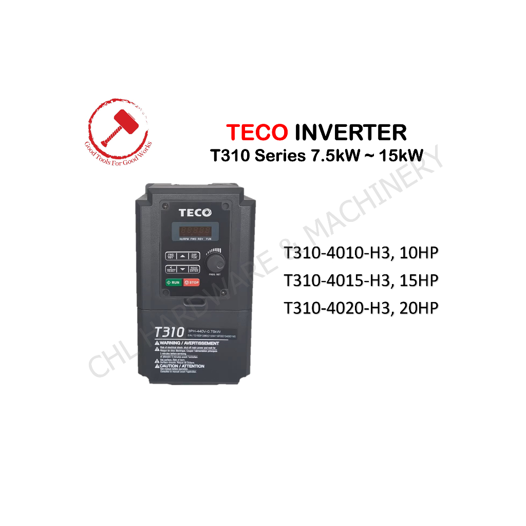 Variateur De Fréquence TECO ELECTRIC & MACHINERY A510-4010-SE3 - 7,5KW/11KW - 480V - Usage Industriel