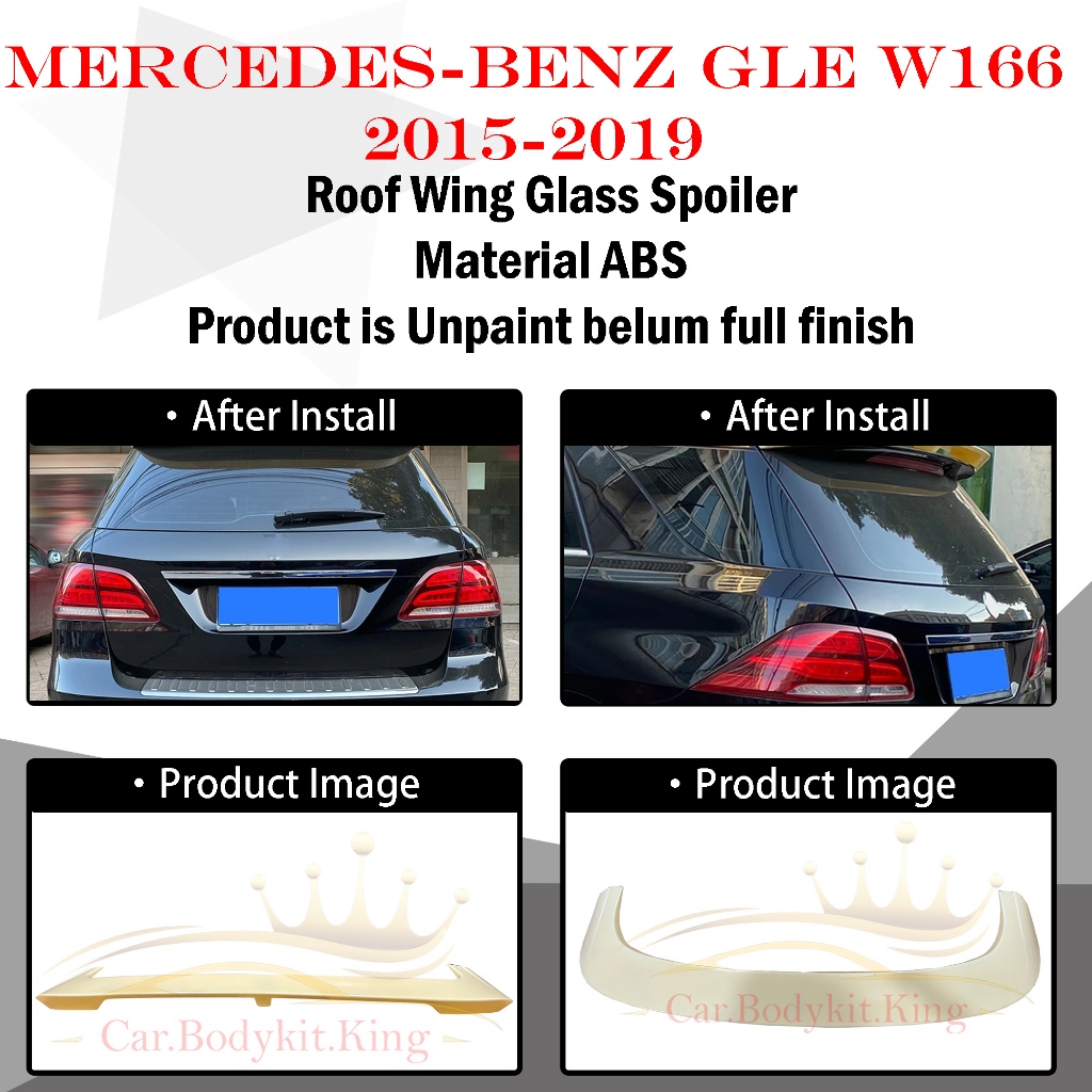 MERCEDES BENZ GLE-CLASS W116 2015-2019 REAR ROOF SPOILER ROOF WING ...