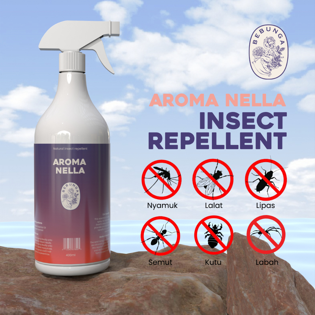 Aroma Nella Natural Serai Wangi Insect Repellent Spray Serangga Nyamuk ...