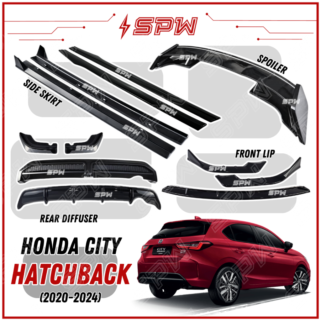 Honda City Hatchback (20202022) Bodykit Front Bumper Lip Side Skirt