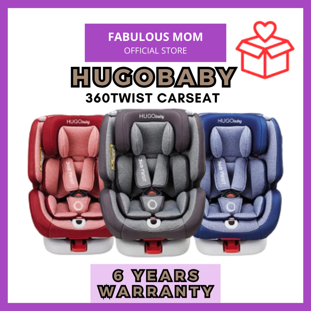 HUGOBABY PROMO 360 Twist Baby Car Seat ISOFIX Newborn to 12 Years FREE GIFTS 6 Years Warranty Shopee Malaysia