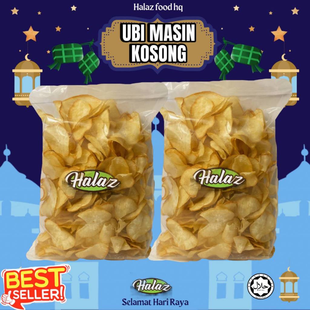 KUIH RAYA UBI KOSONG \ MASIN CRUNCHY /kerepek borong halaz KEREPEK RAYA ...