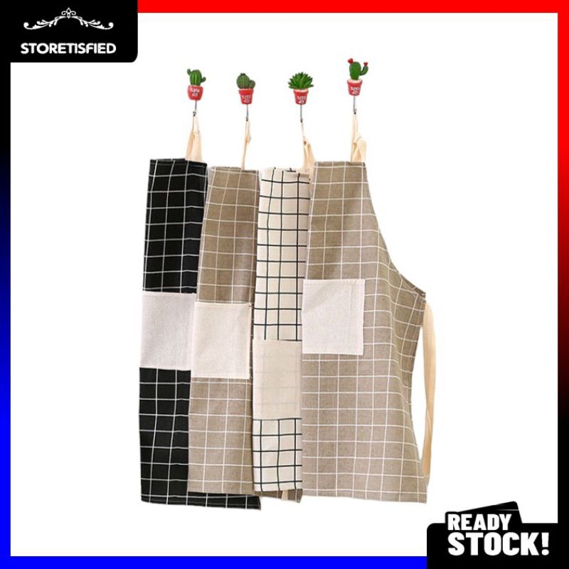 APRON MASAK | Apron Dapur Ada Poket | Apron Anti-Minyak | Shopee Malaysia