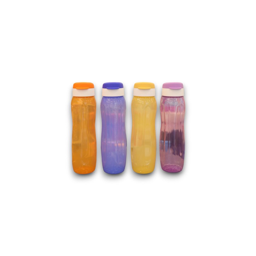 Tupperware Borraccia EcoEasy 750ml – Viola E Bianca – Aqua Slim Con Chiusura A Clip – Lavabile