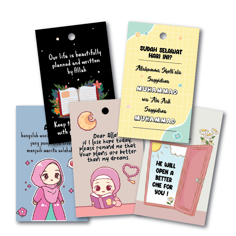 (Wholesale) Penanda Buku islamic cute quotes Design Bookmark murah