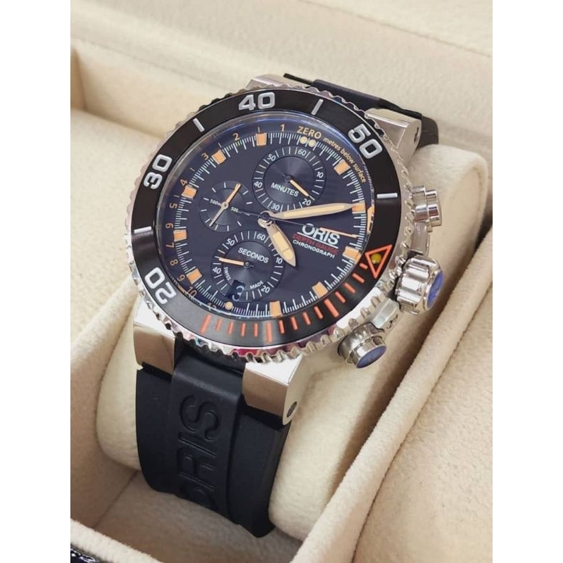 ORISS CHRONOGRAPH IN SIDE ALL WORKING FOR MEN WITH BOX | Shopee Malaysia