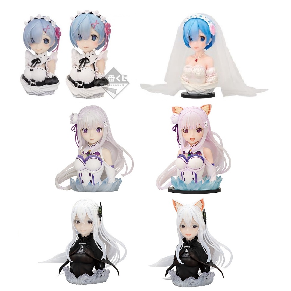 READY STOCK Bandai Ichiban Kuji Re:Zero Artscale 1/3 Scale 23cm Rem Ram ...