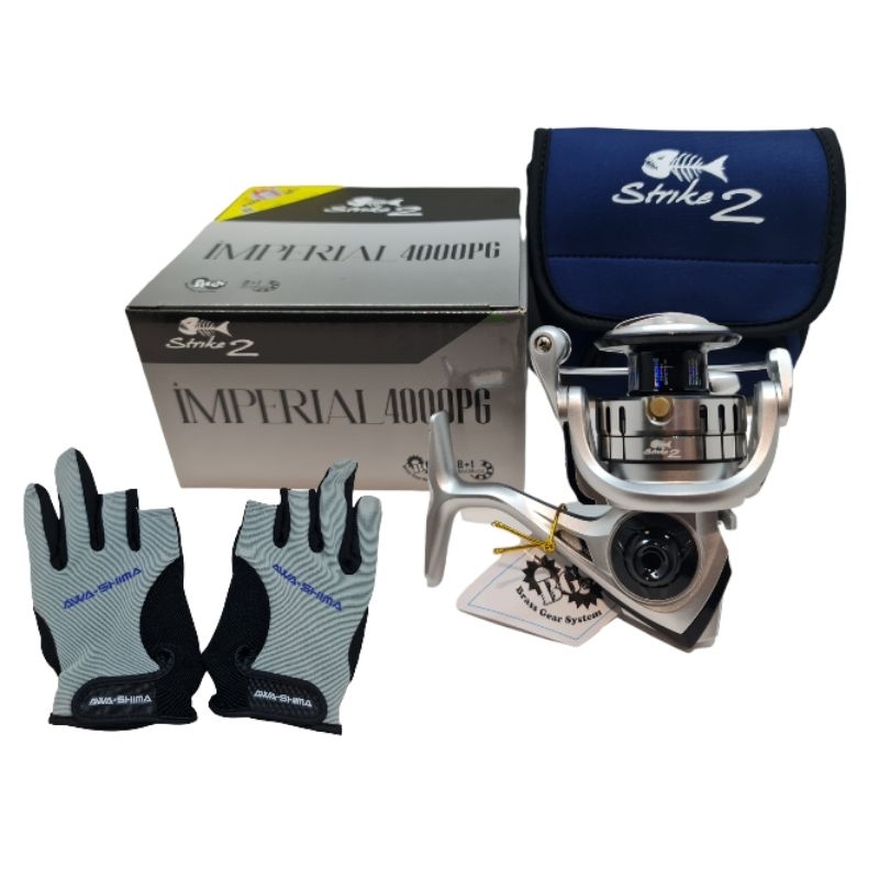 STRIKE 2 IMPERIAL SPINNING REEL (Free glove)