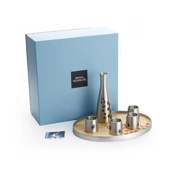 食器  SELANGOR Shuraku Sake Set Royal Selangor Hand Finished Shuraku Collection Pewter Sake