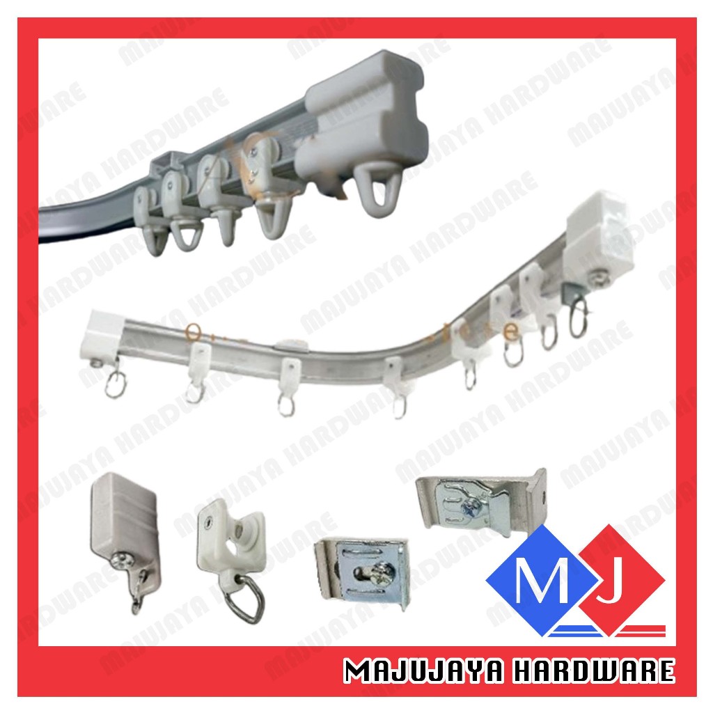 Curve Curtain Langsir Track Batang Rail Aluminium Curve Railing