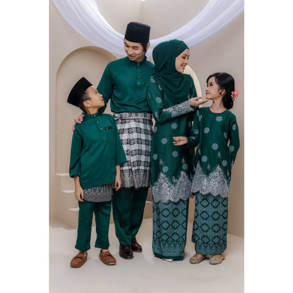 SET FAMILY SONGKET WALINONG SARI | BAJU RAYA SEDONDON | KURUNG MODEN ...