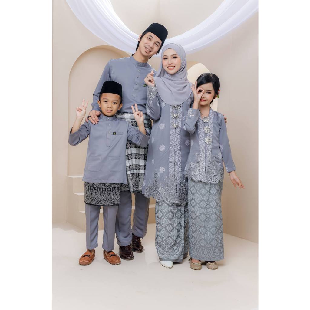 SET FAMILY SONGKET DANG ANOM | BAJU RAYA SEDONDON | KEBARUNG SONGKET ...