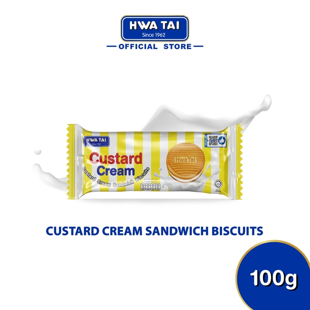 HWA TAI Custard Cream Sandwich Biscuits (100g) | Shopee Malaysia