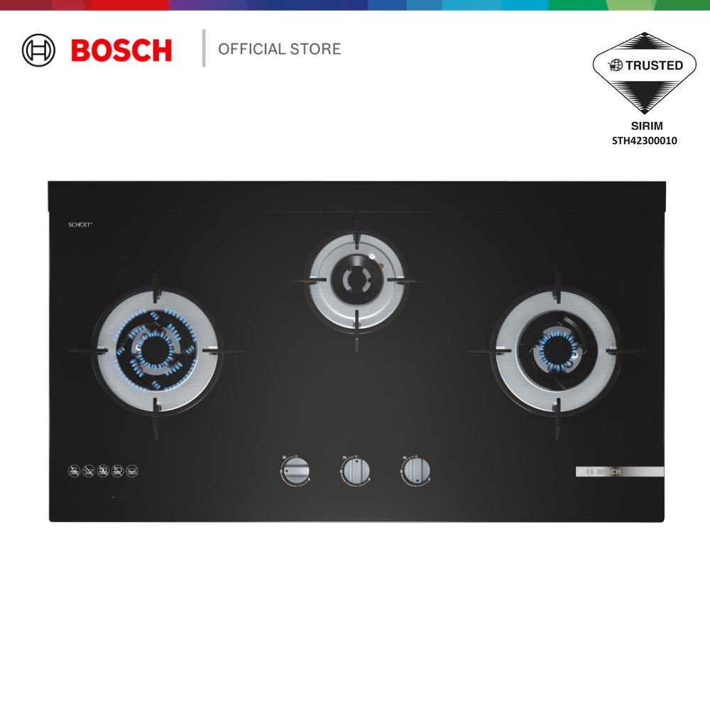Bosch Series 4 Gas Hob Tempered Glass 3 Burner (92cm) PMD93A31AX