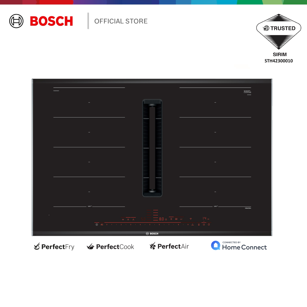 Bosch Series 8 80cm Integrated Ventilation Hob, HomeConnect with ...