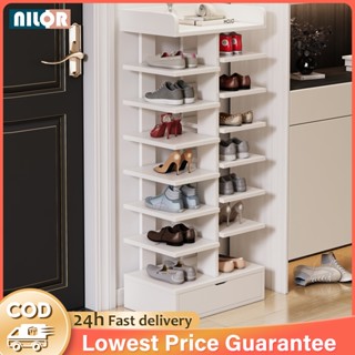 Rak Kasut Wood Shoes Rack Almari Kasut Murah Multi-layer Narrow Shoe ...