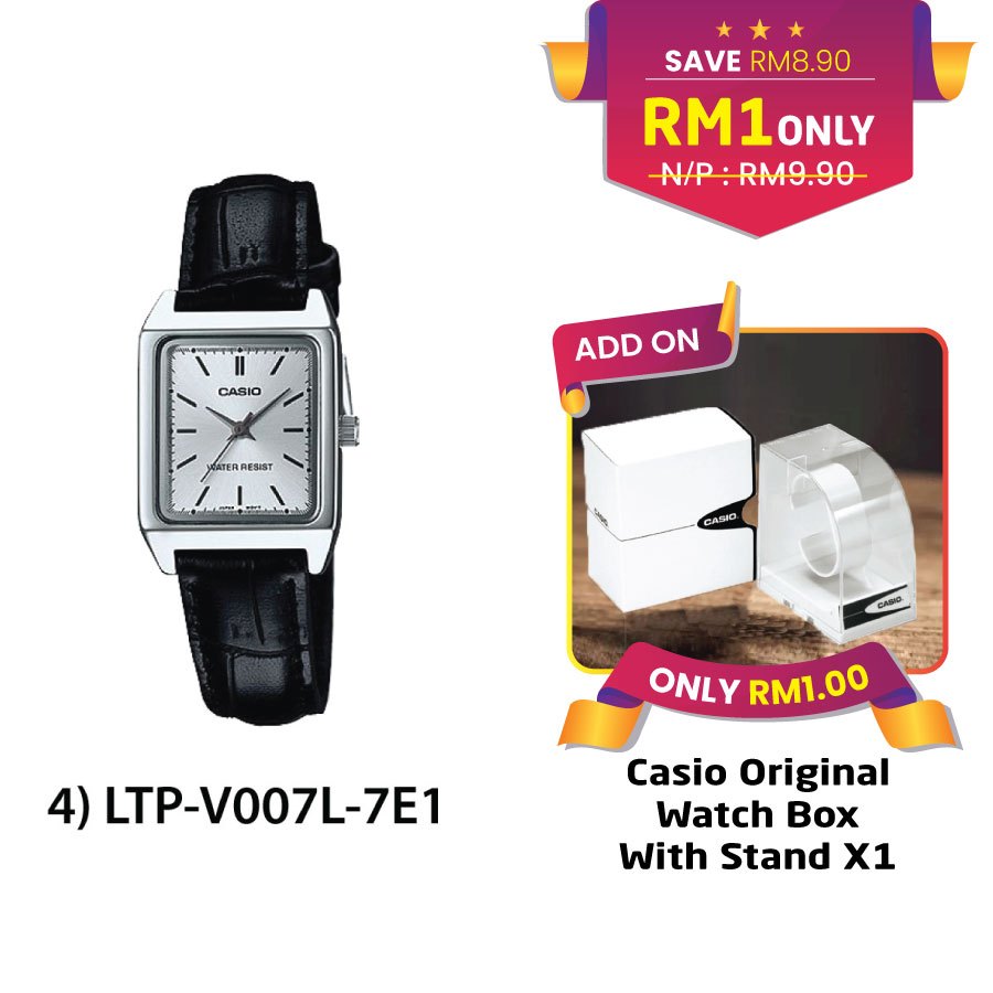 [1YR WARRANTY] CASIO WATCH ANALOG WOMEN'S LTP-V007D LTP-V007L SERIES ...