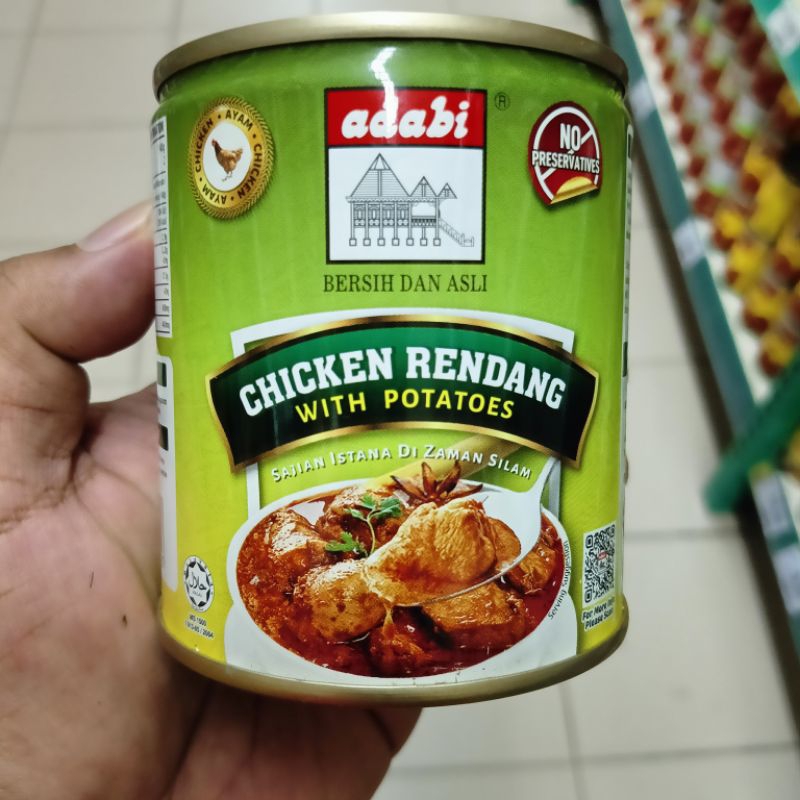 Rendang Ayam dengan Ubi Canned Food Adabi 280g Chicken Rendang with ...