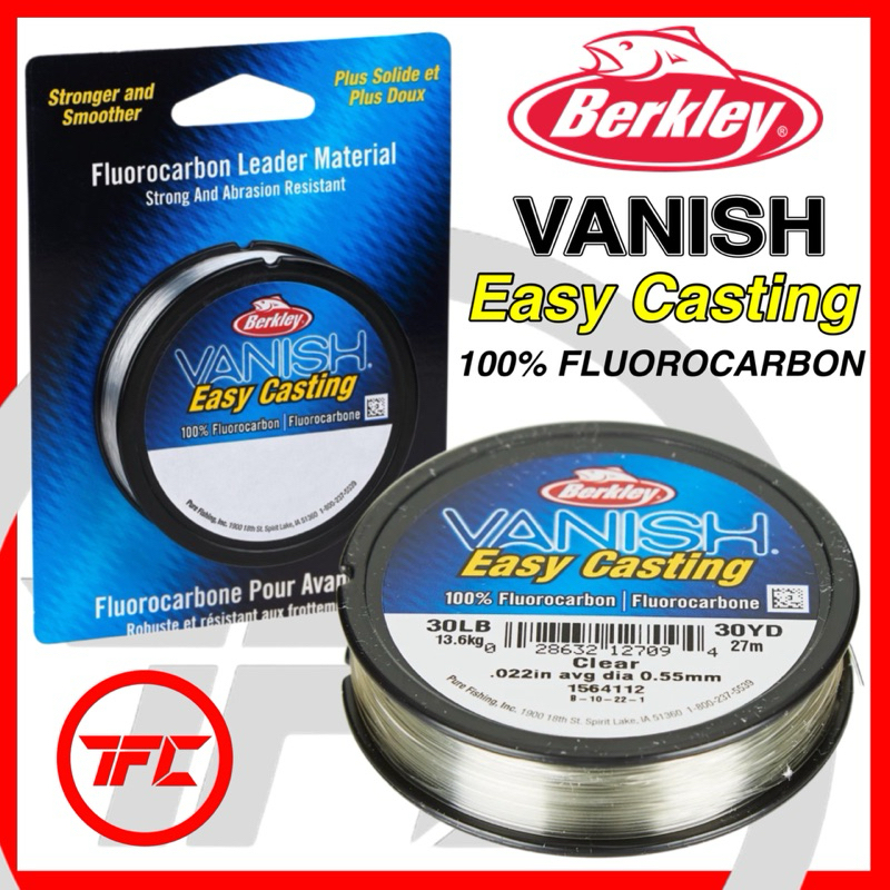 BERKLEY Vanish Easy Casting 100 Fluorocarbon Leader High Grade Line FC