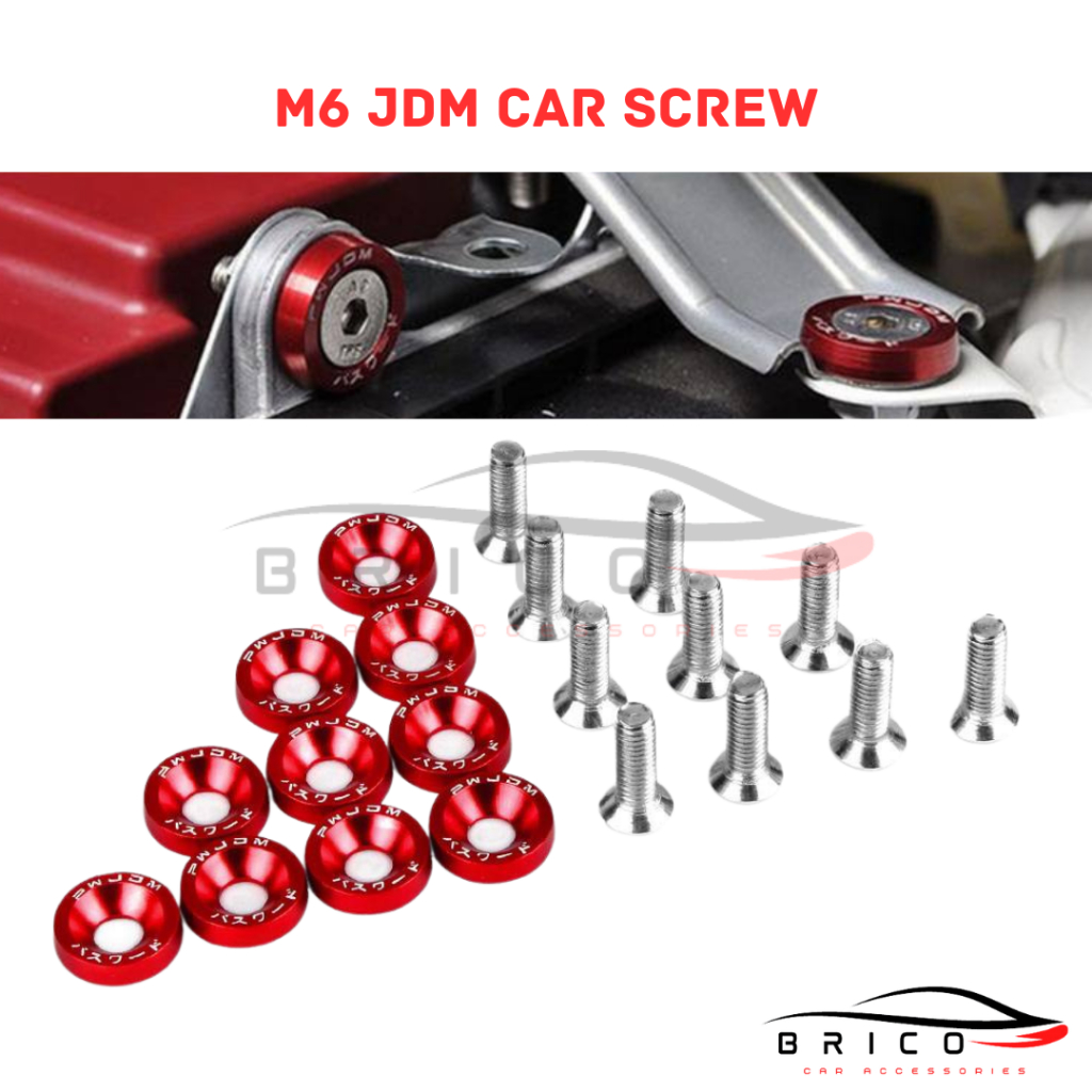 10pcs M6 JDM Car And Motorcycle Modified Hex Fasteners Fender Washer ...