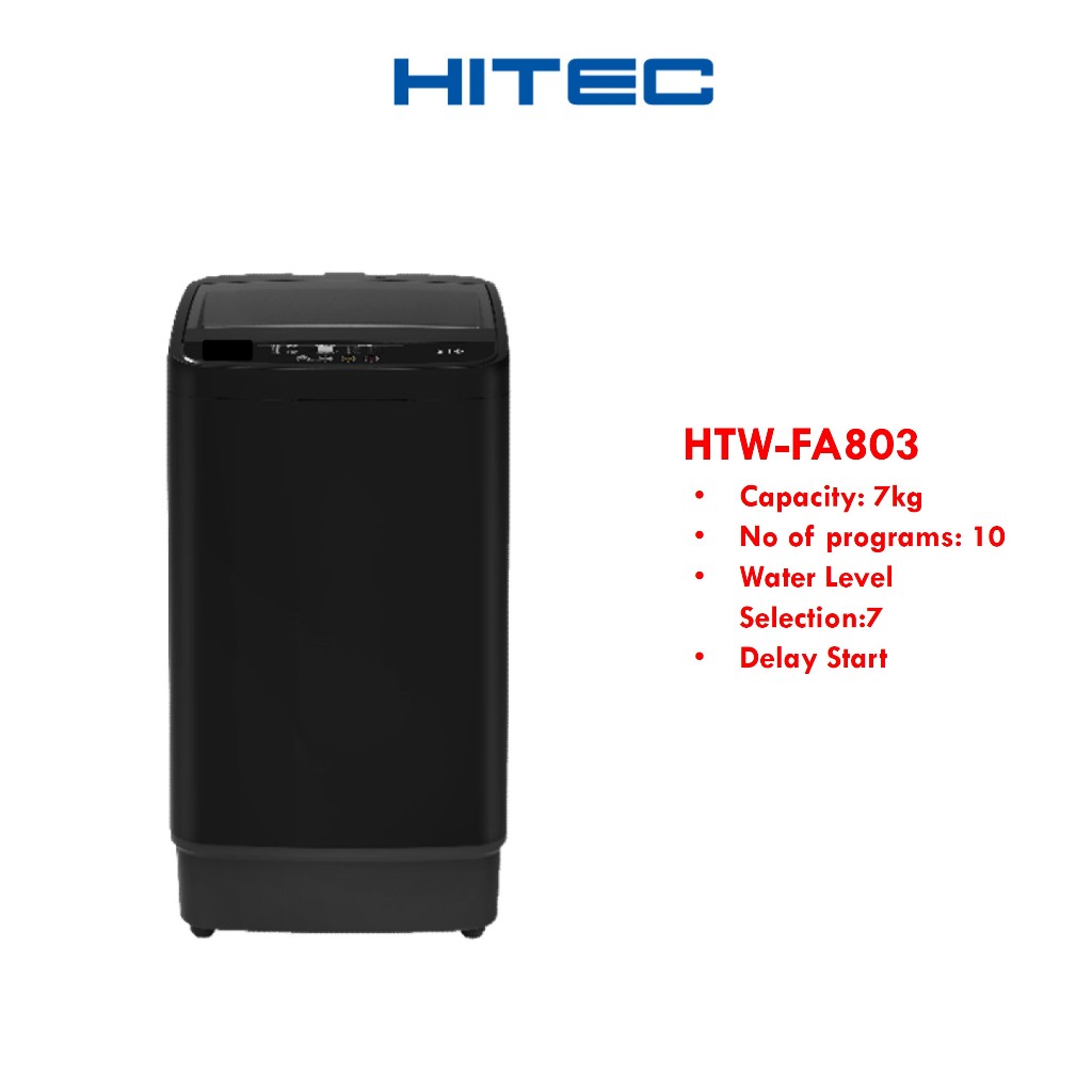 HITEC Top Load Fully Auto Washing Machine (7kg) HTW-FA803 | Shopee Malaysia