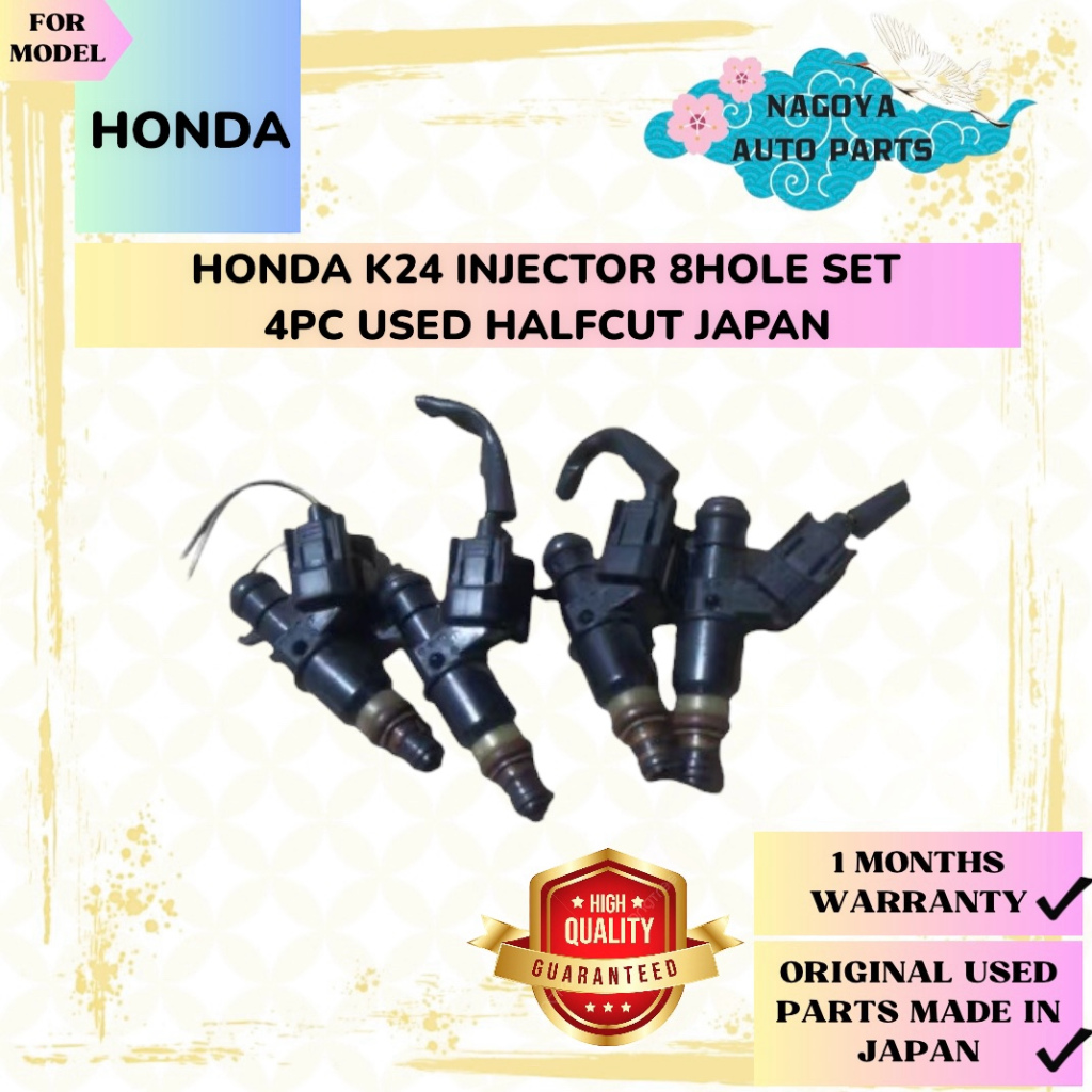 HONDA K24 INJECTOR 8HOLE SET 4PC USED HALFCUT JAPAN Shopee Malaysia